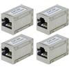 Odedo® - Confezione da 2 connettori LAN CAT 6A 10G 10 Gigabit RJ45 schermati in metallo, extra piccoli, 3 x 1,7 x 1,6 cm, cavo di rete CAT 6, 6A & CAT 7, Inline Coupler STP
