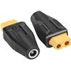 RIIEYOCA Connettore da XT60 a DC5521, Connettore da XT60 Femmina a Femmina DC5521, Adattatore senza Filo per Auto RC, Drone FPV, Batteria LiPo, Alimentatori per Laptop, ecc. (2 pezzi)