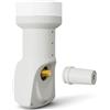 TECHZOCO LNB - Convertitore universale LNB per antenna parabolica, universale singolo LNB, LNB Sat Digital (DVB-S2), Rumore 0,1 dB, 8K, 4K, UHD, HDTV, 3D, impermeabile, connessione F placcata in oro