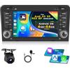 Inefala [4G+64G] Inefala Android 15 Autoradio per Audi A3 S3 RS3 8P 2003-2012 con Wireless Carplay Android, 7 Pollici Touchscreen Radio con Navi GPS WiFi RDS/FM Bluetooth EQ SWC Retrocamera Mic