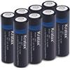 Kratax Batteria AA NI-MH ad alta capacità 2500 mAh, 1,2 V, batterie AA Migon NI-MH, 1200 cicli, nessun effetto memoria, 8 pezzi ricaricabili NI-MH AA