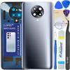 LUVSS Coperchio Copribatteria Scocca Vetro Posteriore Imposta per Xiaomi Poco F2 PRO (Grigio)