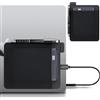 Lacdo Custodia Esterna Portatile per Disco Rigido per Laptop, Tasca Adesiva con Adesivo Riutilizzabile, Adatta per Disco Rigido Esterno da 2.5 Seagate, WD, Toshiba, LaCie, SSD, Nero