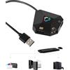 Joso Adattatore per tastiera e mouse, adattatore USB per PS4/PS3/Xbox One/Xbox 360/NS, convertitore console switch con porta di tipo C, supporto per mappatura personalizzata e funzione pulsante di