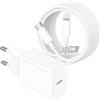 BLITEZZ Caricatore iPhone con Cavo Lightning, 30W Caricatore USB C Rapido e Cavo USB C Lightning da 3m, Caricabatterie iPhone Presa Spinotto USBC per iphone 14 13 12 11 Pro Max XS XR SE 8 7 6 Plus 5, iPad