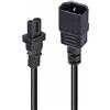 Lindy cavo prolunga di alimentazione IEC C14, figura 8, IEC C7, colore: nero, 1 m