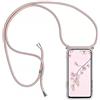 HongMan Custodia per Cellulare Girocollo per Huawei Honor 9 Lite Tracolla - Collana/Necklace Cordoncino,Practical Stylish Trasparente Silicone TPU Flessibile Antiurto Protettivo Cover