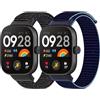 CHANRASI 2 Pezzi Nylon Cinturino Compatibile con Xiaomi Redmi Watch 4/Xiaomi Mi Band 8 Pro,Regolabile Sport Cinturino Compatibile con Redmi Watch 4/Xiaomi Mi Band 8 Pro