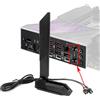 ZAHARA Antenna WiFi 7 per PC - Compatibile per ASUS ROG, TUF Gaming, Prime B840/B850/B860/X870/Z890 Serie- Antenna WLAN Tri-Band 2,4/5/6GHz, Base Magnetica, Cavo 82cm, Connessione Rapida (Nero)
