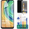 SRJTEK Kit di riparazione per schermo LCD di ricambio per Vivo Y20/Y20s/Y20 2021/Y20i/Y30 (CN)/Y30 Standard/Y3s 2021 Display LCD Touch Digitizer Assembly Assembly Kit di riparazione (nero, senza cornice)