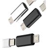WASRUYI Adattatore ricarica USB C femmina a Micro USB maschio(3 pack)tipo c dati cavo connettore USB-C a microusb Android cellulare type c jack adattatori compatibile per Samsung S7 S6 S7Active note4 note5 A7
