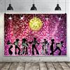Ttincceer Retro Discoteche Sfondo 2.2x1.5m Ritorno agli anni '80 e '90, riflettori per feste di musica, fondali per fotografia, studio fotografico, ritratti, accessori