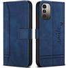 Bravoday Cover per Nokia G21, Flip Custodia in Pelle PU Portafoglio Custodia per Nokia G21, con Slot per Schede, Blu