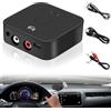 Leikurvo Ricevitore Bluetooth 5.0 NFC, Adattatore Audio Wireless HiFi per Impianto Stereo Con Jack AUX RCA da 3,5 mm per Prodotti Digitali Con Funzione NFC