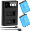Homesuit Artman LP-E17 - Batteria da 1300 mAh e USB-C Dual LCD, compatibile con Canon EOS R8, R10, RP, Rebel SL3, SL2, T8i, T7i, T6i, T6s, EOS M3, M5, M6, EOS 200D, 77D, 750D, 760D, 800D, 8000D (confezione da