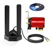 Eightwood Scheda WLAN WiFi 6E Intel AX210 Bluetooth 5.3 WLAN scheda di rete WLAN PCI-E 6G/5G/2.4G Tri Band WiFi 6E scheda 5374 mbit/s con antenna Wi-Fi 6E + CD per PC Windows 11/10 (64 bit) Laptop