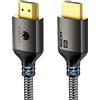CONMDEX Cavo HDMI 2.2 16K 2m — Connessione stabile ad alta banda | 96 Gbps, 8K@120/144Hz, 4K@240Hz, eARC, HDR, VRR | Per console, GPU, TV, monitor e soundbar
