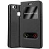 Cadorabo Custodia Libro per Huawei P9 LITE in NERO COMETA - con Funzione Stand e Chiusura Magnetica - Portafoglio Cover Case Wallet Book Etui Protezione
