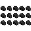 QUARKZMAN 15pz Coperture per Prese RJ45 in Silicone Tappi Protettivi Nero | per Laptop PC Ethernet RJ45 Femmina