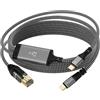 Mygatti Cavo adattatore da USB-C(con porta di ricarica PD da 100W) a Ethernet (3 metri),adattatore di rete Gigabit Type-C a RJ45 LAN,compatibile con laptop,MacBook Pro/Air,iPad Pro,iPhone 15/16 serie