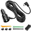 Range Tour Caricabatteria da auto per cruscotto con micro USB e mini USB interfacce, cavo di alimentazione per registratori di guida, 3,5 m 12V/24V a DC5V 2A (L Interfaccia)