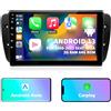 Gdienty Autoradio per Seat Ibiza 6J 2009 2010 2011 2012 2013, Android 12 GPS FM 2+64G, Touchscreen da 9 Pollici, Supporta la Navigazione Carplay Android Auto Bluetooth 5.0 WiFi Radio con Controllo Vocale