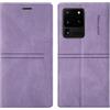 OKZone Cover per Samsung Galaxy S20 Ultra, Cover a Libro Samsung S20 Ultra, Custodia in Pelle Samsung S20 Ultra Magnetica [Portafoglio] Custodia Silicone TPU,Funzione Supporto Slot Schede (Viola)