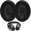 Fllyvly Cuscinetti Auricolari Premium di Ricambio per Bose QuietComfort 35 (QC35) e QC35 II, Compatibili anche con QC2, QC15, QC25, Ae2, Ae2i, Ae2w, SoundTrue, in Memory Foam e Pelle Proteica, Nero (1 Paio)