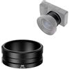 JJC Anello Adattatore Filtro per Ricoh GR IV GRIV HDF GR4 Monochrome | Adattatore Metallico Sostituisce GA-3, Supporta GW-4 Wide Conversion Lens o Filtro 49mm, 19g Leggero