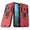 MaiJin Compatibile con OPPO A12, OPPO A7, AX7, OPPO A5s, AX5s Cover, Custodia Armor Anello Cavalletto (Funziona con il Supporto Magnetico per Auto) Case Paraurti (Rosso)