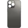 ELLENNE SCOCCA POSTERIORE TELAIO COMPATIBILE PER IPHONE 13 PRO - BACK COVER VETRO NERO BIANCO (Nero/Black)