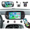 Hikity [2G+64G] Hikity per Fiat 500 2007-2015 Senza Fili Carplay Android Autoradio 7 Pollici Schermo Stereo Auto con GPS Navi Bluetooth WIFI FM RDS Mirror Link MIC Telecamera Posteriore (Nero)