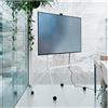 Pedestal Moon PRO Porta TV per Schermi da 40" a 75" | Porta TV Mobile con Ruote per Sala Conferenza | Supporto TV Professionale per Schermi (Beige)