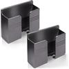 TiciKim 2 supporti da parete con adesivo 3 m, supporto da parete per cellulare, supporto da parete per caricabatterie, supporto da parete con telecomando, supporto per cellulare per letto (grigio)