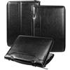E NET-CASE Custodia per Samsung Galaxy Tab S10 Lite / S10 FE / S9 FE 10.9-Inch / S9 11 pollici con cerniera, custodia trasparente posteriore/cinghia da mano/cinghia da spalla/porta S-Pen,nero