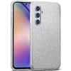 Verco Cover per Samsung Galaxy A14 4G / 5G Case, Glitter Motivo Custodia per Samsung A14 Custodia Silicone TPU Cover, Argento