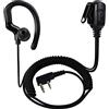 HYS Auricolare radio a forma di G a 2 pin con microfono, compatibile con Kenwood Baofeng UV5R Walkie Talkie, auricolare radio bidirezionale per polizia di sicurezza