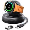 NEWDERY per Samsung Watch 7 Caricabatterie con Cavo USB C Retrattile, Stazione di Ricarica Wireless Magnetica Portatile per Galaxy Smartwatch Ultra 6 Classic 5 Pro 4 Classic 3 Active 2 1