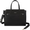 MOSISO Borsa Tote Laptop Donna, 15,6 Pollici Custodia Laptop in Pelle PU Impermeabile con Fibbie Decorative, Borse Lavoro Insegnanti Grande Capacita, Borsa a Mano Ufficio, Nero
