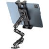 OHLPRO Supporto per tablet auto, supporto per iPad con braccio girevole a 3 livelli, supporto per auto per tablet girevole a 360°, supporto per tablet per camion, compatibile con iPad Galaxy Tab