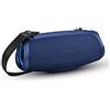 MEDION Altoparlante Bluetooth portatile P61746 (batteria ricaricabile, potenziamento dei bassi, effetti luminosi RGB, protezione dall'acqua IPX7 e robustezza, power bank integrato, 2x 15 W RMS) Blu