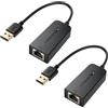 Cable Matters Pacco da 2 Adattatore USB a Ethernet (Adattatore USB 2.0 a Lan) Supportando Rete Ethernet 10/100 Mbps Colore Nero