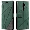 SONWO Cover per Oppo A9 2020 / Oppo A5 2020, Flip Caso in PU Pelle Case Cover Portafoglio Custodia per Oppo A9 2020 / Oppo A5 2020, [Kickstand] [Slot per Schede], Verde