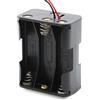 TECHZOCO Portapila piatto AA, supporto batteria LR6, scatola per batteria AA LR6, cavo da 200 mm, tensione totale: 9 V (1,5 V per batteria), adatto per 6 batterie Lr6 (FR6, HR6, LR6)
