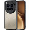 GIOPUEY per Vivo X300 PRO Custodia, Cover Rigida in PC + Morbida in TPU, Custodia Opaco, Airbag Anti-Caduta, Nessun Ingiellimento - Black