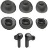 HAPPOW 3 paia di tappi di ricambio per auricolari JBL Live Pro 2 TWS/Live Free 2/Tour Pro 2/Vibe Bud, inserti in silicone per cuffie, S/M/L, materiale morbido di alta qualità (blu)