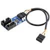 Bolwins F71S USB 2.0 Hub Interno Splitter 1 X 9Pin a 2 X 9Pin Intestazione Prolunga Scheda Scheda Madre 9 Pin USB 2.0 Intestazione da 1 a 2 Femmina Cavo di prolunga Hub Adattatore