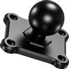 BRCOVAN Base per montaggio a sfera da 2,5 cm con piastra quadrata AMPS a 4 fori in lega di alluminio compatibile con supporti RAM Dimensioni B Braccio a doppia presa a sfera da 1 pollice