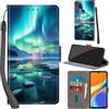 Haninsuze Cover per Xiaomi Redmi 9C NFC/10A Custodia Cover Pelle Libro Portafoglio con Porta Carte Magnetica Protezione Antiurto Cuoio Flip Case Custodia Cover per Redmi 9C, artico