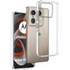 REY Cover in Gel TPU Trasparente per Motorola Edge 50 Ultra 5G, Ultra Sottile 0,33 mm, Morbido Flessibile, Custodia Silicone